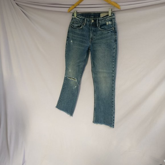 Flattering Cropped Length jeans, ALL SAINTS Serene Destroy Kick Flare Jeans w26 - Picture 7 of 11